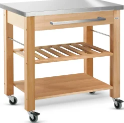 Butler Keukentrolley M-900, hout/rvs