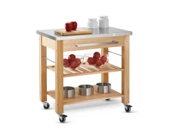 Butler Keukentrolley M-900, hout/rvs