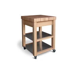 Butler Keukentrolley M-600, RVS/hout