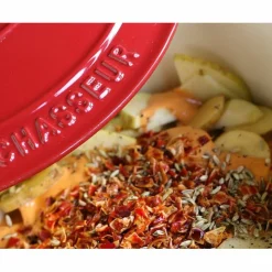 Chasseur Braadpan Gietijzer, 24cm rood