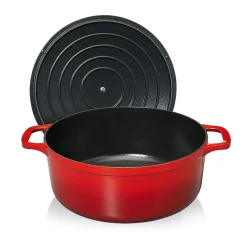 Chasseur Braadpan Gietijzer, 28cm rood