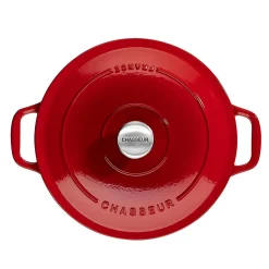 Chasseur Braadpan Gietijzer, 28cm rood