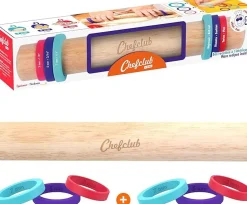 Chefclub Deegroller met Verstelbare Ringen, 30cm hout