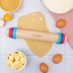 Chefclub Deegroller met Verstelbare Ringen, 30cm hout