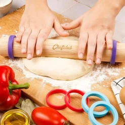 Chefclub Deegroller met Verstelbare Ringen, 30cm hout