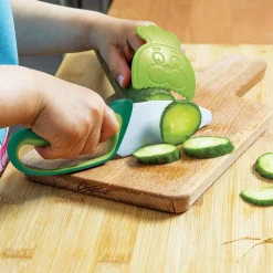 Chefclub Kids Kindermes met Vingerbeschermer, groen