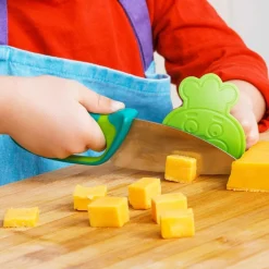 Chefclub Kids Kindermes met Vingerbeschermer, groen