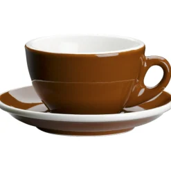 Cilio Roma Cappuccinokop met Schotel, 0,15L bruin