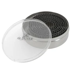 De Buyer Uitsteekvormenset Cirkel Gekarteld 3324.00N, 9-delig RVS