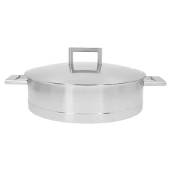 Demeyere John Pawson Kookpan Laag met RVS Deksel, 28cm