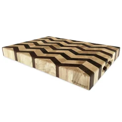 Euroceppi Tweekleurige Snijplank Kopshout, 50x35x5 es/walnoot