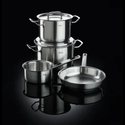 Fissler Original-Profi Collection Pannenset met Steelpan, Koekenpan en RVS Deksels, 4-delig
