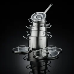 Fissler Original-Profi Collection Pannenset met Steelpan en Glasdeksels, 5-delig