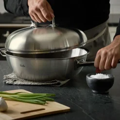 Fissler Original-Profi Collection 5-ply Wok met RVS Deksel, 32cm