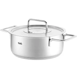 Fissler Pure Collection Kookpan Laag met RVS Deksel, 20cm