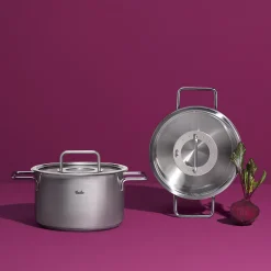 Fissler Pure Collection Pannenset met Steelpan, Ceratal Koekenpan en RVS Deksels, 6-delig