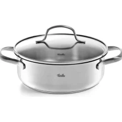 Fissler San Francisco Kookpan Laag met Glasdeksel, 16cm
