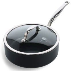 Greenpan Barcelona Pro Hapjespan met Glasdeksel, 24cm
