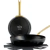 Greenpan Craft Koekenpannenset met Gouden Steel, 20+28cm zwart