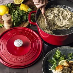 Greenpan Featherweights Braadpan, 22cm rood