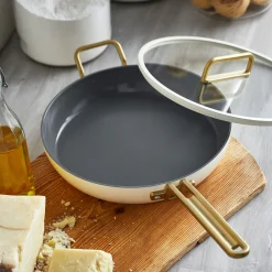 Greenpan Stanley Tucci Koekenpan met Glasdeksel, 30cm white