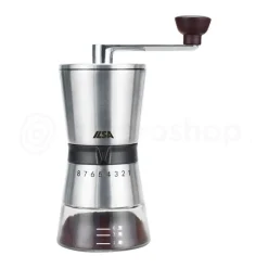 IIsa Handmatige Koffiemolen, 17cm glas/RVS