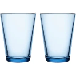 iittala Kartio Waterglazen, 0,4L aqua 2 stuks