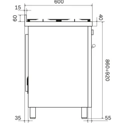 ILVE Professional Plus Inductiefornuis PDI096WE3/SS, 90cm RVS