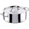 Inoxibar Professional Line Kookpan Laag met Deksel, 45cm
