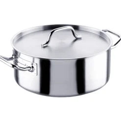 Inoxibar Professional Line Kookpan Laag met Deksel, 45cm
