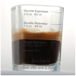 JoeFrex Espressoshotglas met Belijning, 0,06L