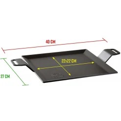Kockums Jernverk Grillplaat, 40x27cm carbonstaal