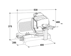 Kookpunt Luxury Snijmachine, 25cm rood