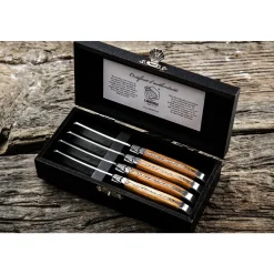 Laguiole Style de Vie Botermessen, 4-delig olijfhout