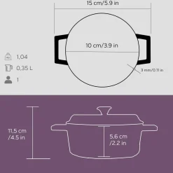 LAVA Mini Braadpan, 10cm paars