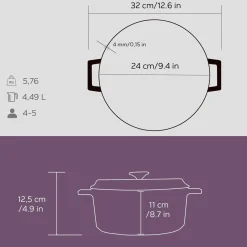 LAVA Premium Braadpan, 24cm paars