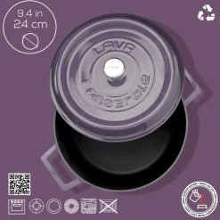 LAVA Premium Braadpan, 24cm paars
