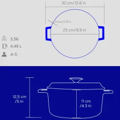 LAVA Premium Braadpan, 24cm blauw