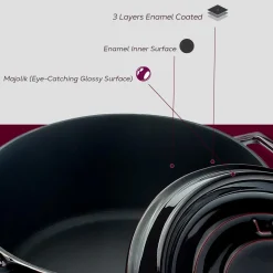 LAVA Premium Braadpan, 28cm aubergine