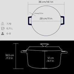 LAVA Premium Braadpan, 28cm zwart