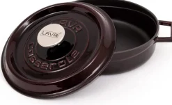 LAVA Premium Braadpan Laag, 28cm aubergine
