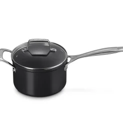 Le Creuset Essential Non-Stick Ceramic Steelpan met Glasdeksel, 18cm