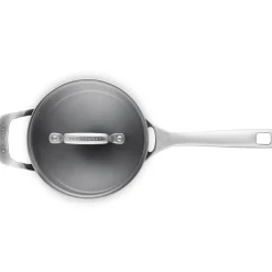 Le Creuset Essential Non-Stick Ceramic Steelpan met Glasdeksel, 18cm
