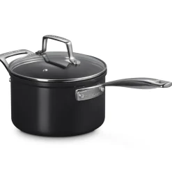 Le Creuset Essential Non-Stick Ceramic Steelpan met Glasdeksel, 18cm