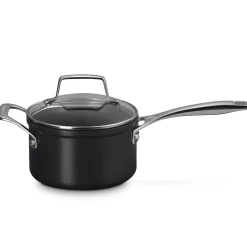 Le Creuset Essential Non-Stick Ceramic Steelpan met Glasdeksel, 16cm