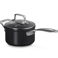 Le Creuset Essential Non-Stick Ceramic Steelpan met Glasdeksel, 16cm