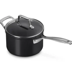 Le Creuset Essential Non-Stick Ceramic Steelpan met Glasdeksel, 20cm