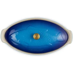 Le Creuset Heritage Ovenschaal met Deksel Vis, 1,6L azure