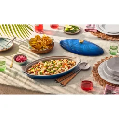 Le Creuset Heritage Ovenschaal met Deksel Vis, 1,6L azure