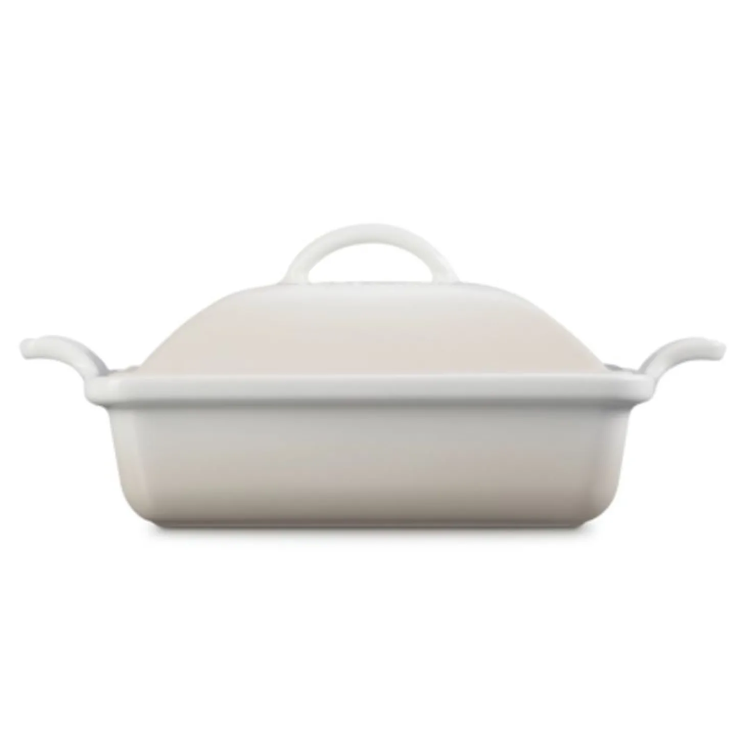 Le Creuset Heritage Ovenschaal met Deksel Vierkant, 23cm meringue